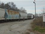  Indiana Railroad 3805 shoving 1 car to center I beam cars